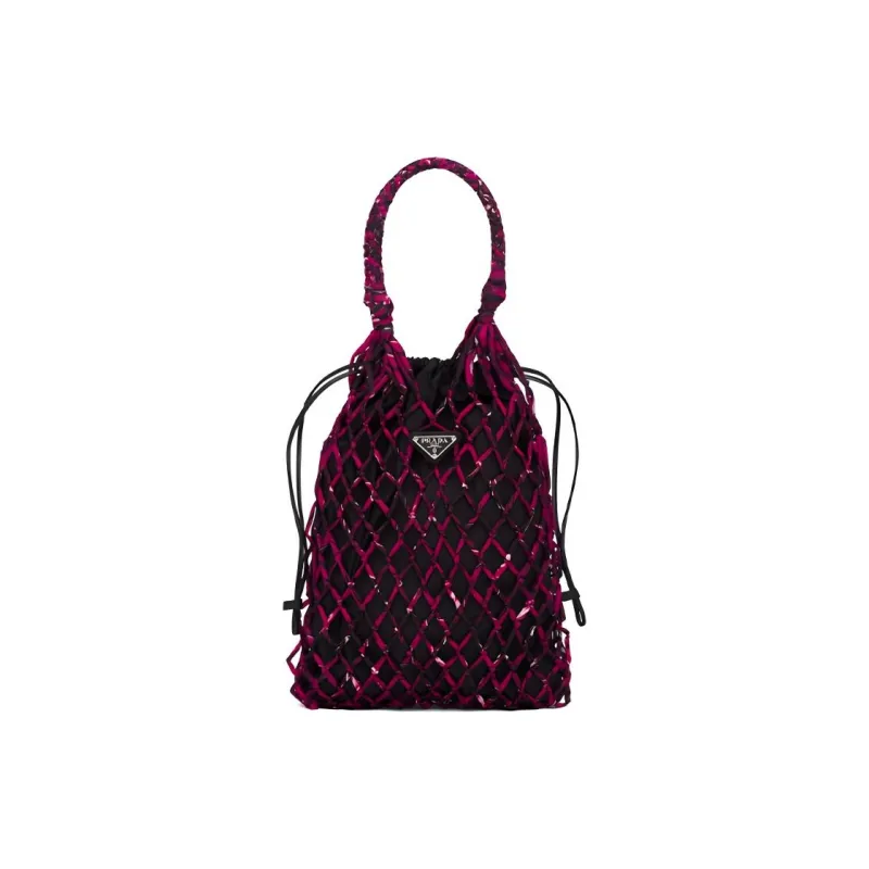 PRADA Nylon Handbags Crossbody Bags Women's Fuchsia-0