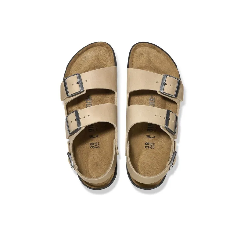 Birkenstock Milano Crosstown Beach Sandals Women's Tobacco Brown Narrow Fit-3
