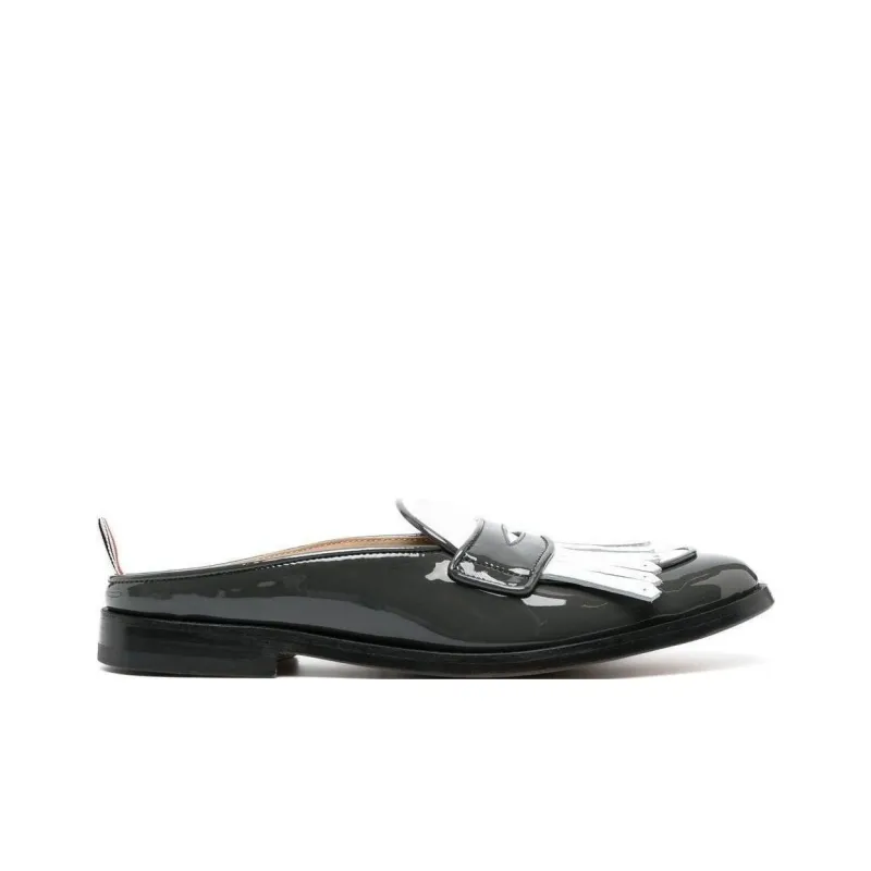 THOM BROWNE Kilt Varsity Slip On Penny Loafers Women's-1
