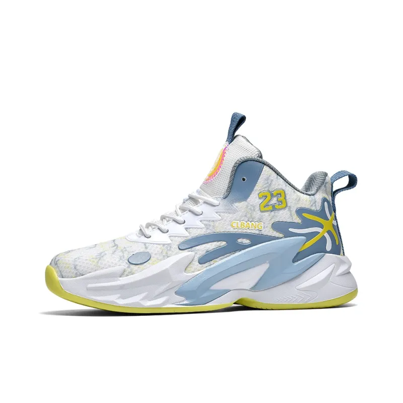 Black tailed Deer Cushioning Abrasion Resistant Breathable Mid Top Basketball Shoes Unisex-12
