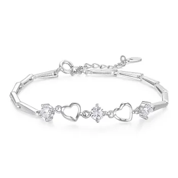 KADER 925 Sterling Silver Bracelets Women's Silver Girl Birthday Confession Commemoration Gift