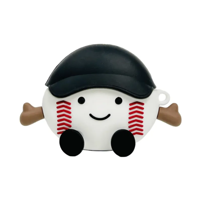 Sopi Compatibility With Apple AirPods 4/2/3/4th Generation/AirPods Pro/Pro 2 TPU 3D Effect Baseball Headphone Cases-0