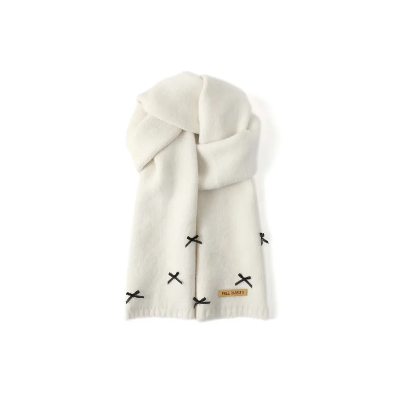 FREE RABBITⅡ Fall And Winter Cute Versatile Warm Knitted Fabric Scarf Women's-4