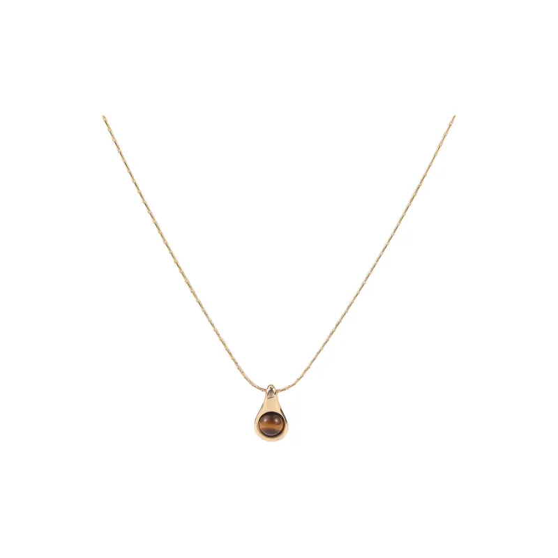 Vegetarian Tiger's Eye Stone Necklaces Unisex-0