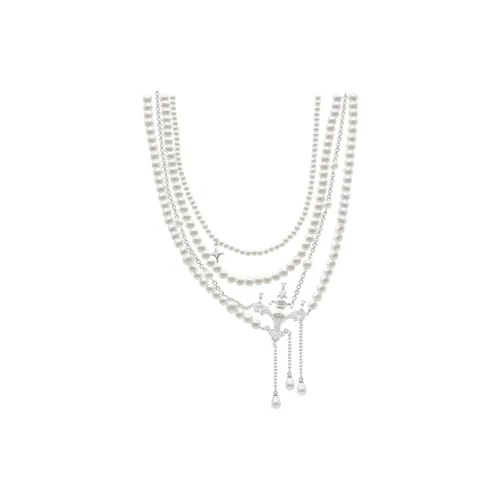 PARANOID PUPPY Waterdrop Pearl Fringe Zircon Necklace Party Red Carpet Gift Bestie Girl Recommendation Women
s