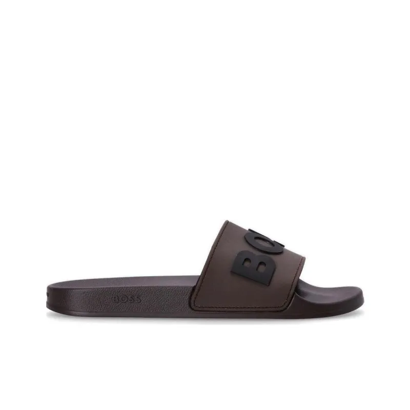 BOSS Kirk Logo-embossed Slides-4