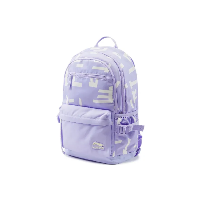 LiNing Sports Life Collection Polyester Backpack Women's Light Purple-1