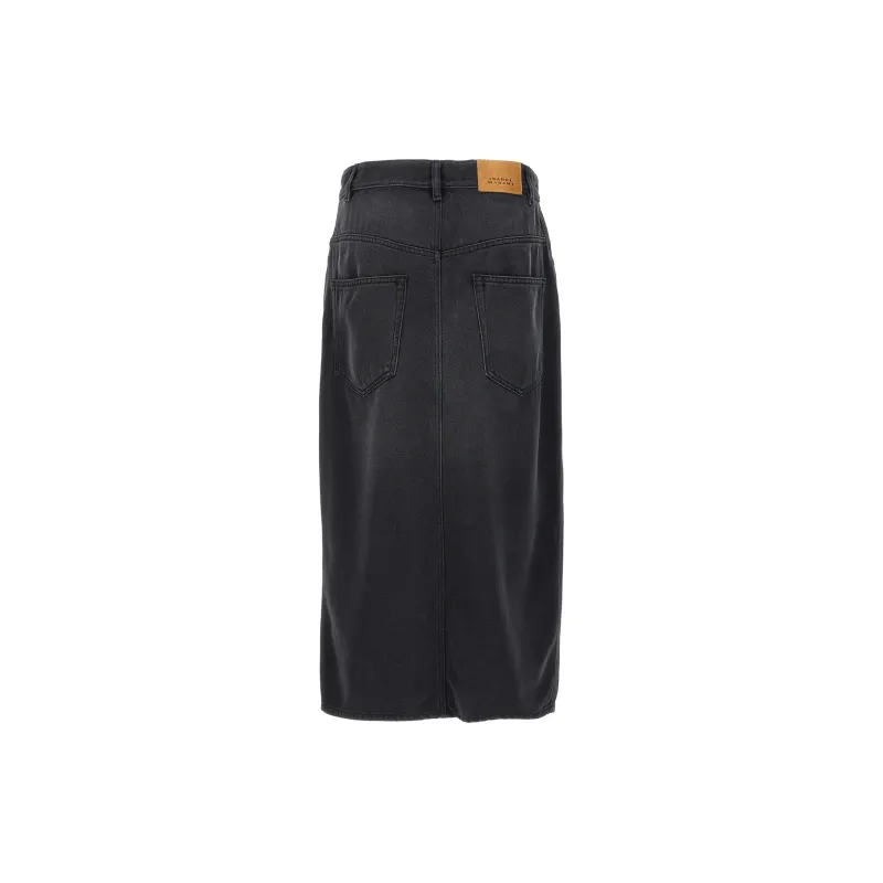 ISABEL MARANT High Waist Front Slit Skirt-1