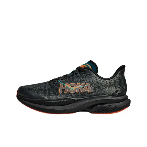 HOKA ONE ONE MACH 6 Anti-Kick Cushioning Low-Top Kids' Running Shoes Black Teenagers