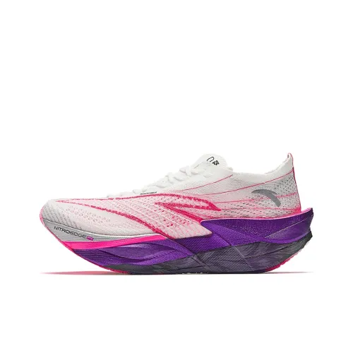 Anta C202 6.0 PRO Coverage Rebound Low Top Carbon Plate Marathon Running Shoes Women's White Red Purple
