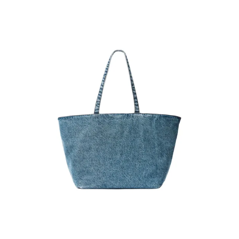 Alexander Wang Logo Embossed Large Denim Tote Bag-3