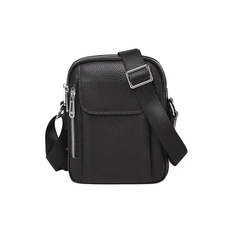 Marino Orlandi Cow Leather Crossbody Bag Shoulder Bag Regular Men's Black-0