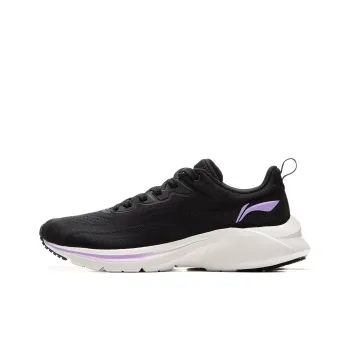 LiNing YunQue Anti Slip Wear Resistant Low Top Casual Running Shoes Women's Black Purple