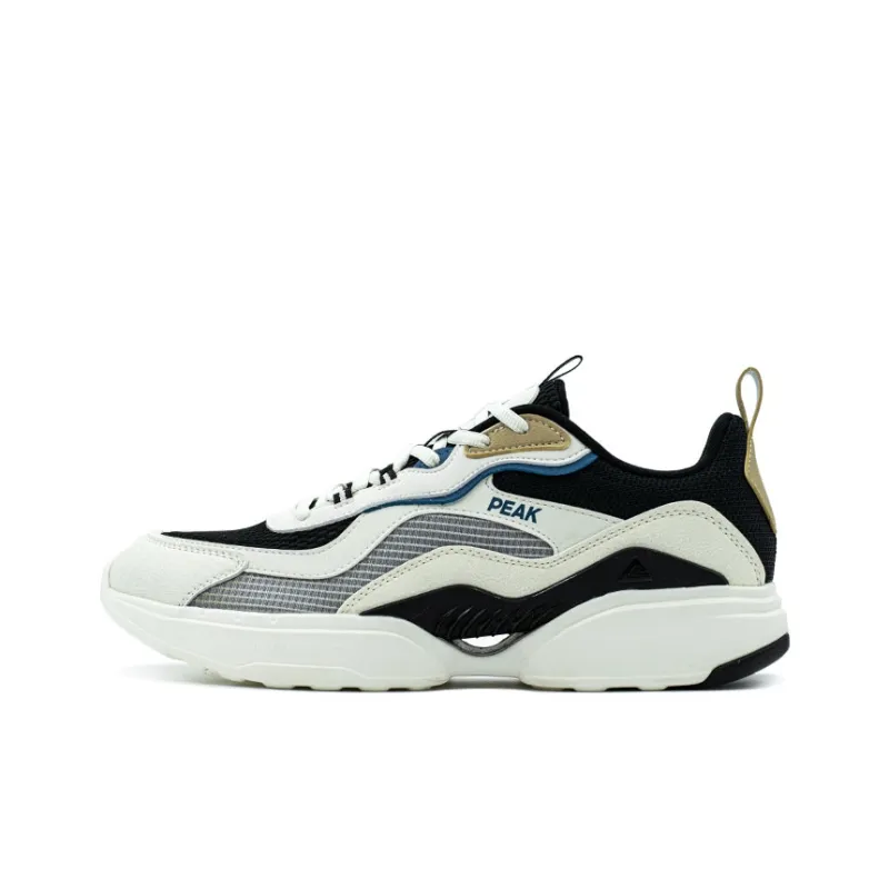 PEAK Shock Absorbers Rebound Low Top Casual Shoes Men's Ecru Black-0