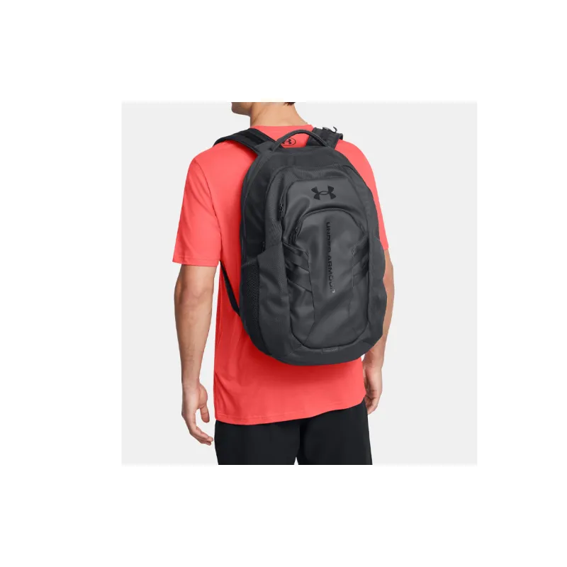 Under Armour Hustle Synthetic Leather Backpack Regular Unisex Black-2