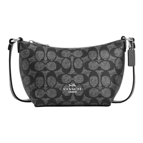 COACH Zip Top Crossbody Coated Canvas Shoulder Bag Crossbody Bag Mini Women's Bronze