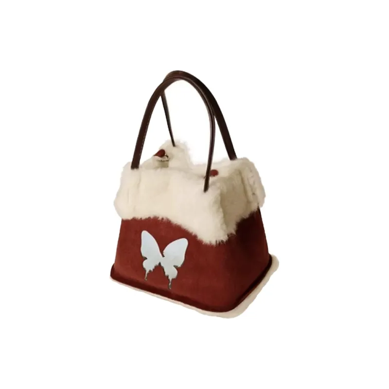 Bywhich Suede Shoulder Bag Crossbody Bag Handbag Regular Women's Coffee/Red-8
