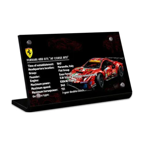 LIGHT YOUR BRICKS Compatibility With Building Block 42125 Ferrari Decoration Plate Display Board Acrylic Stands