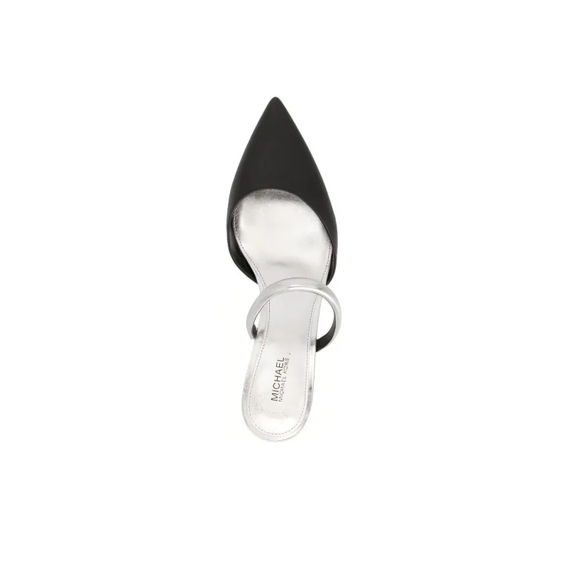 MICHAEL KORS Jessa Other Wrap-toe Slippers Women's Black Silver-1