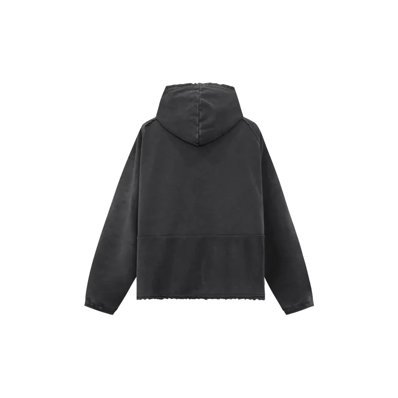 False Perception Army Cargo Parka Jackets Coats Unisex Washed Black-1