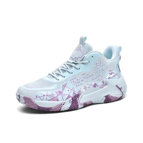 Kuding Cushioned Slip Resistant Abrasion Resistant High Top Basketball Shoes Unisex