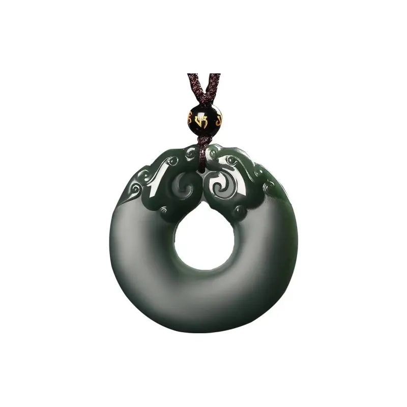 CUIYIN Hetian Jade Pendants Green Jade Unisex-0