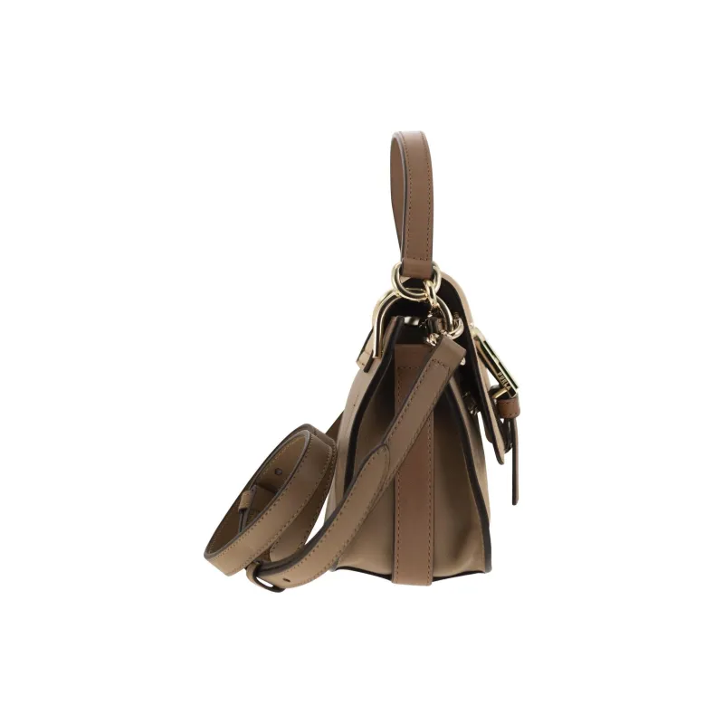 Furla Suede Shoulder Bag, Crossbody Bag, Handbag Mini Women's Brown-2