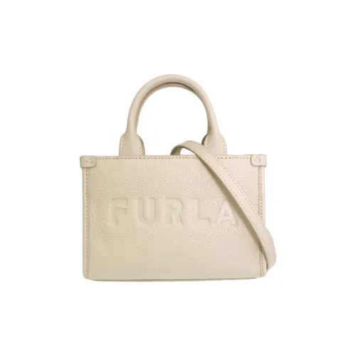 Furla Leather Tote Bag, Shopping Bag, Shoulder Bag, Crossbody Bag, Handbag Women's Ecru