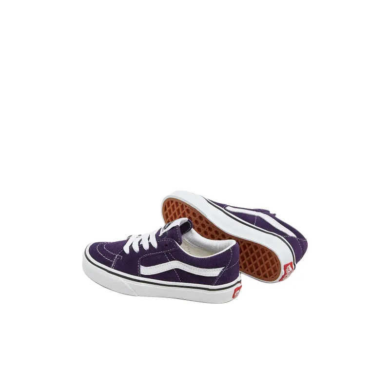 Vans Anti-Slip Wear-Resistant Low-Top Kids' Skateboarding Shoes Purple Children Aged 3-7 Years Old-3