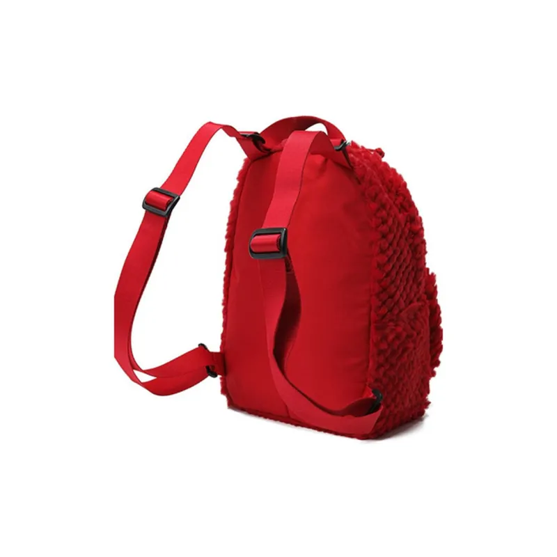 Converse Faux Fur Backpack Regular Unisex Red-2