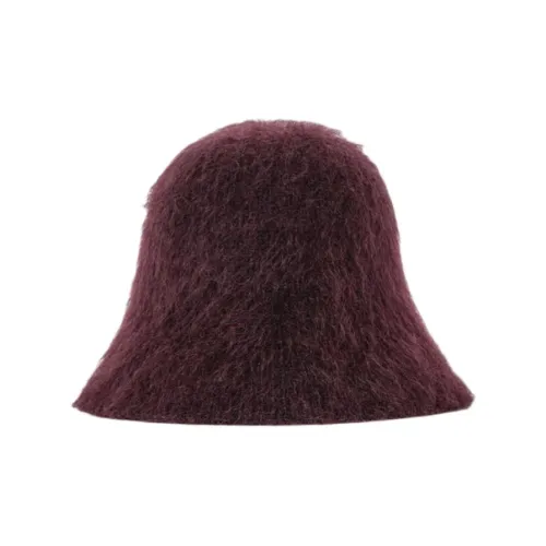 COS Mohair Polyester Bucket Hats Women's Red