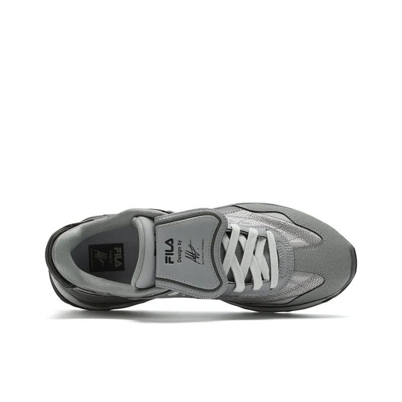 FILA KM2 Anti Slip Wear Resistant Low Top Casual Shoes Men's Gray-3