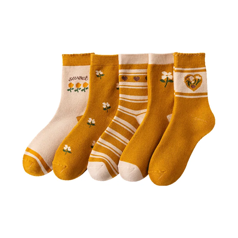 YUZHAOLIN Mid Calf Socks Women's Combo Set-14
