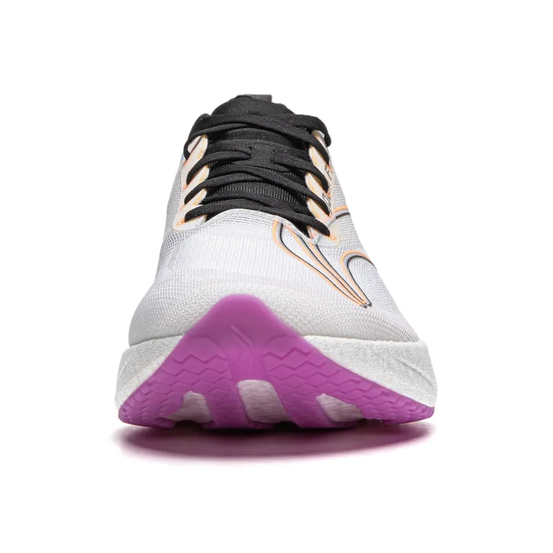 LiNing Super Light 21 Cushioning Anti-Slip Wear-Resistant Breathability Low-Top Running Shoes Men's White Orange-4