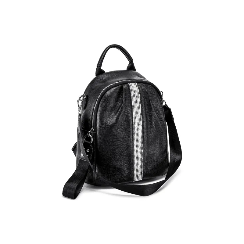 Ace Paul Top Grain Cow Leather One Shoulder Backpack Regular Women's Black-5