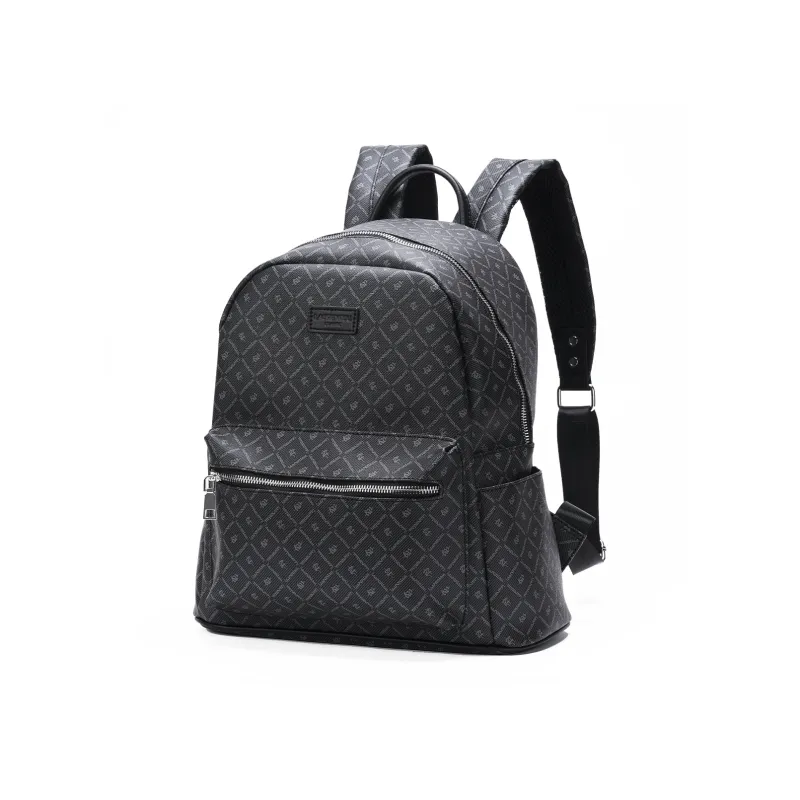 Old Man's Head PVC Polyvinyl Chloride Backpack Regular Unisex Black-1