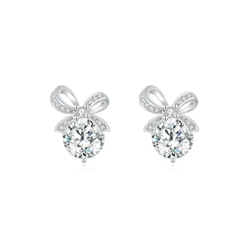 TEEX Sparkling Diamond Stud Earrings Women's