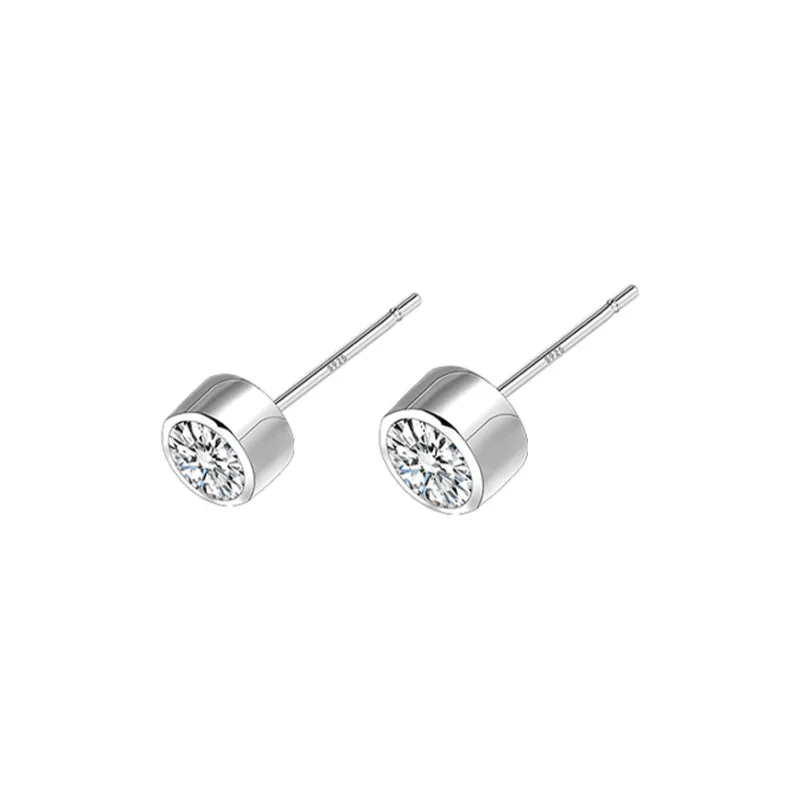 EAR PARTNER S925 Silver Stud Earrings Unisex-7