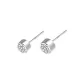 925 Sterling Silver Stud Earrings[5mm+6mm]1 Pair Eh-2077.ebF