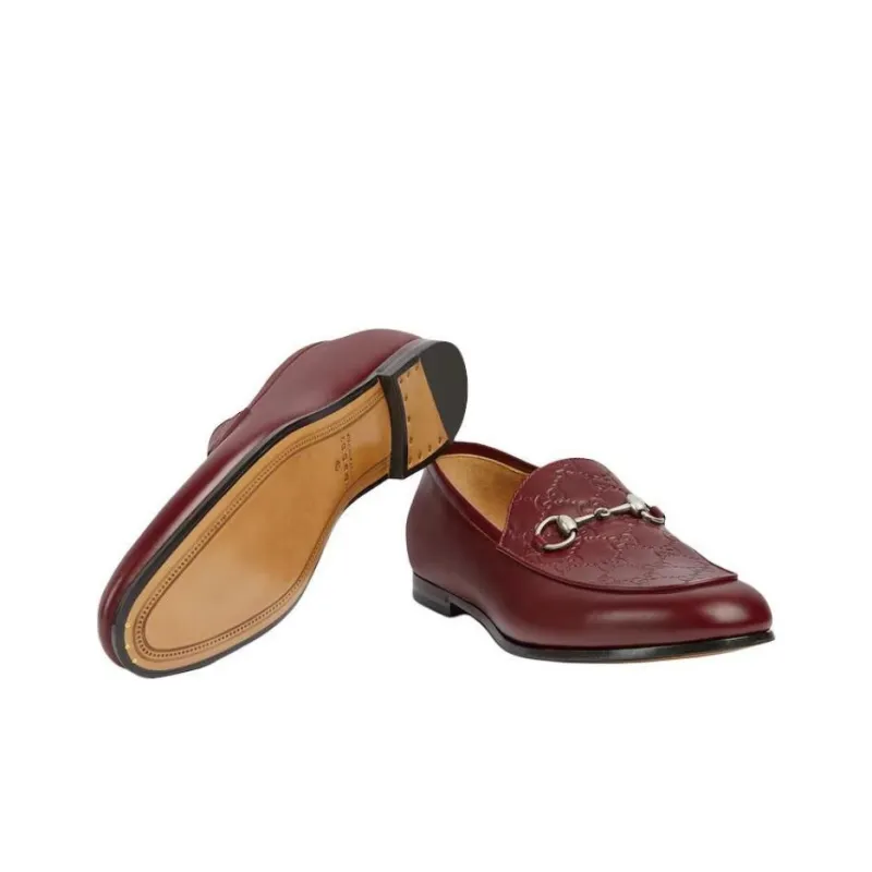 GUCCI Horsebit Loafers Men's Red-5