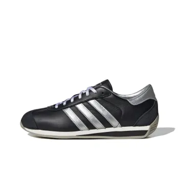 Adidas Originals Country 2 Anti Slip Wear Resistant Low Top Running Shoes Unisex Black Silver