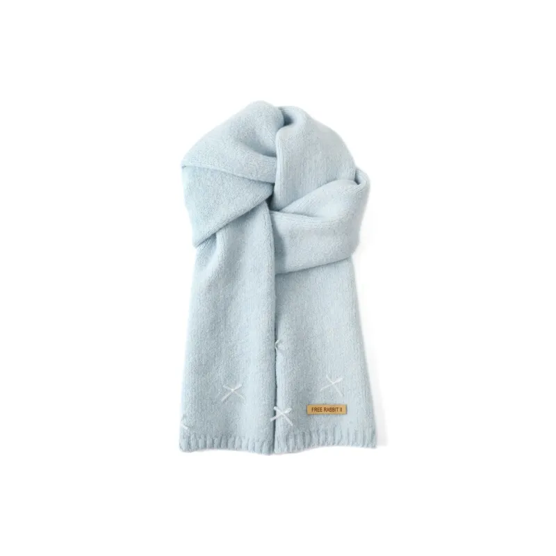 FREE RABBITⅡ Fall And Winter Cute Versatile Warm Knitted Fabric Scarf Women's-12