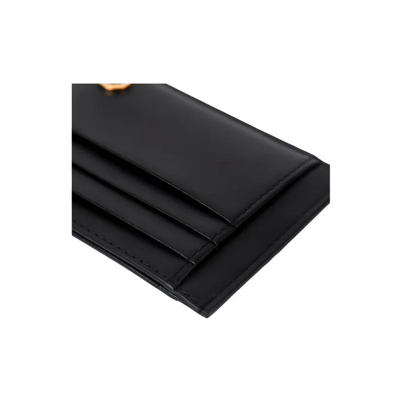 VERSACE VERSACE Leather Card Holder Men's Black-3