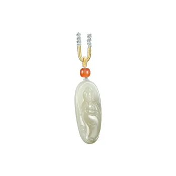 Treasure Necklaces White Jade Men's