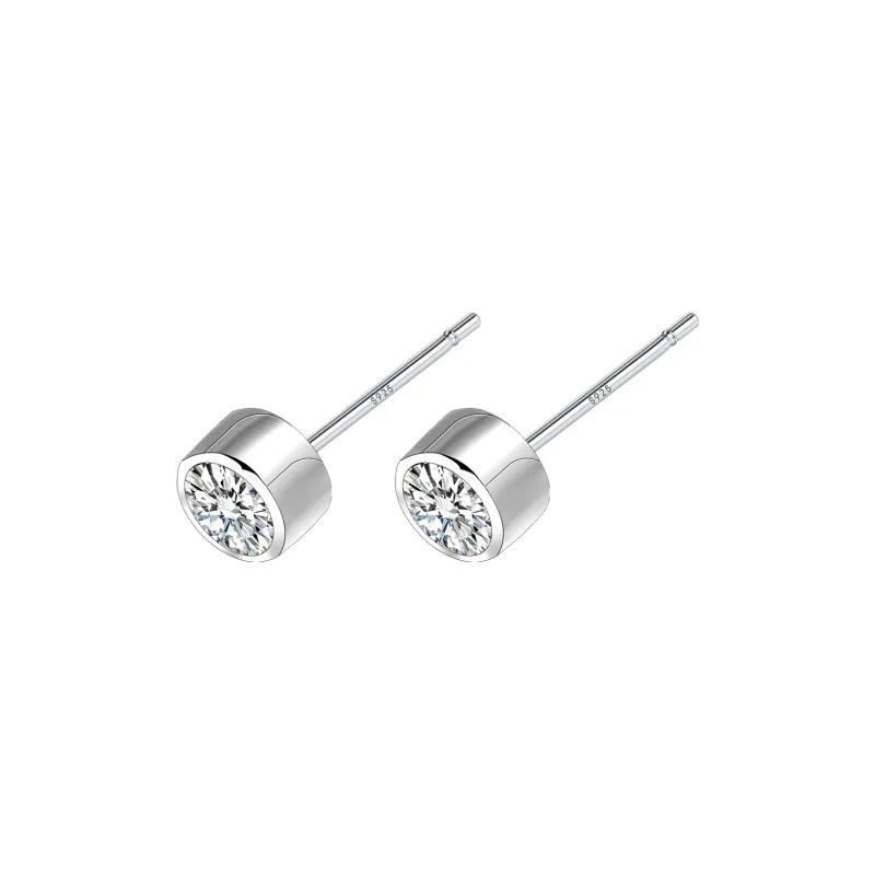 EAR PARTNER S925 Silver Stud Earrings Unisex-3