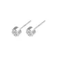 925 Sterling Silver Stud Earrings[6mm]1 Pair Eh-2077.ebC