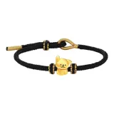 Sterling Silver Scarf Puppy[Black Cord]