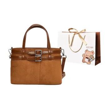 ERANGBEAR PU Fashion Versatile Shoulder Bag Crossbody Bag Casual Vintage Handheld Bucket Bag Women's Multicolor