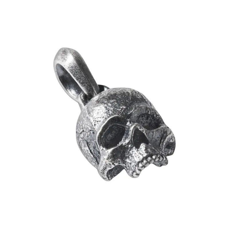 David Yurman Sterling Silver Memento Mori Skull Amulet 16mm-1