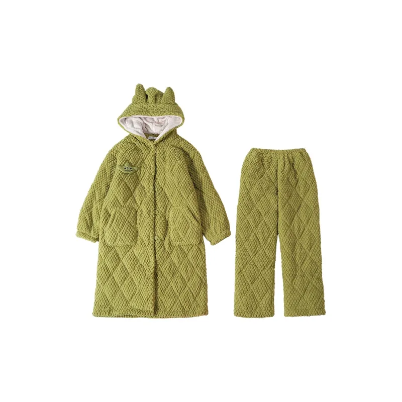 CAIHENGTONG Pajama Set Women's Green-0